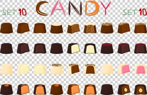 Various sweet tasty candy Illustrazione stock