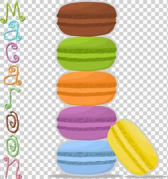 Various sweet tasty macaron Illustrazione stock