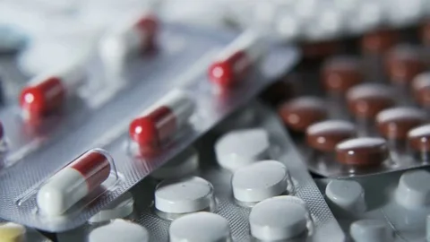 Various Tablets. Different Focus Stock Footage 69214880