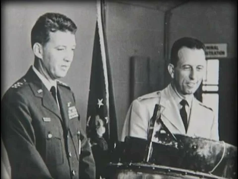 Various team members who developed the Corona reconnaissance satellite are Video stock 75001073