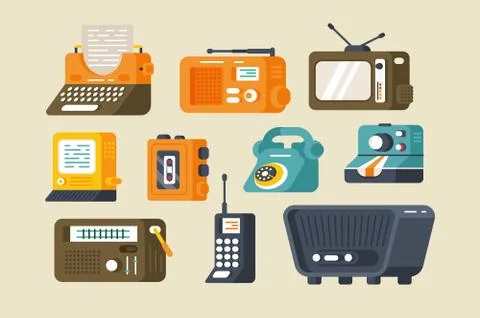 Various technics set Stock Illustration