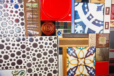 Various tile collage background Stock Photos