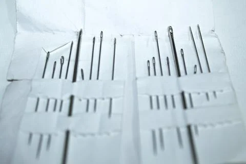 The various tools and accessories for needlework, top view Stock Photos