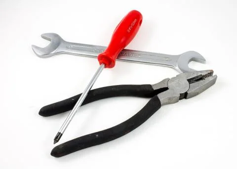 Various tools of a mechanic Stock Photos