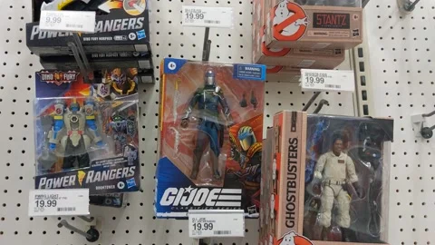 Various Toys Available for Purchase Stock Footage 156865892