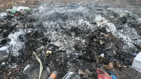 Various Trash, Waste Material, Environment, Ecological, Pollution, Garbage Dump Stock Footage 204011916