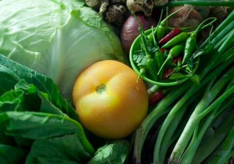 Various tropical vegetables Stock Photos