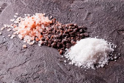 Various tupes of salts Stock Photos