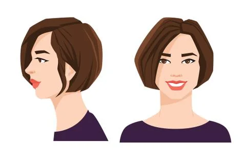 Various turns heads. Stock Illustration