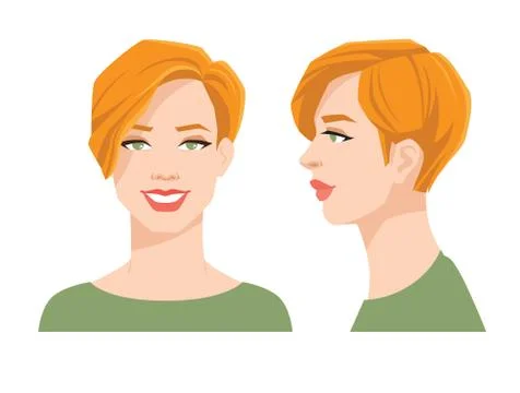 Various turns heads. Stock Illustration