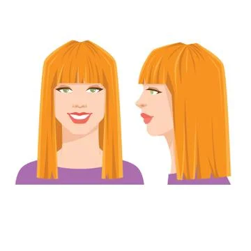 Various turns heads. Stock Illustration