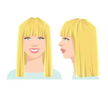 Various turns heads. Stock Illustration