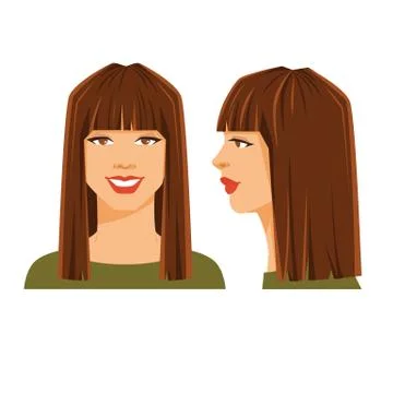 Various turns heads. Stock Illustration