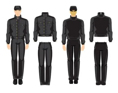 Various turns man's figure. Stock Illustration
