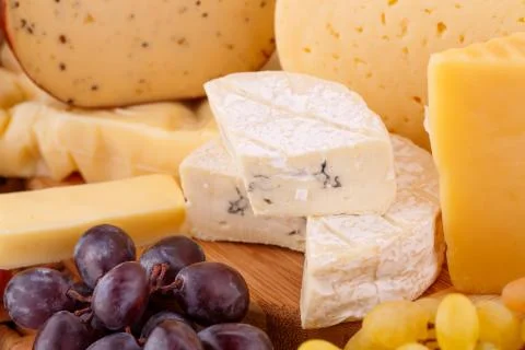 Various type of cheese Stock Photos