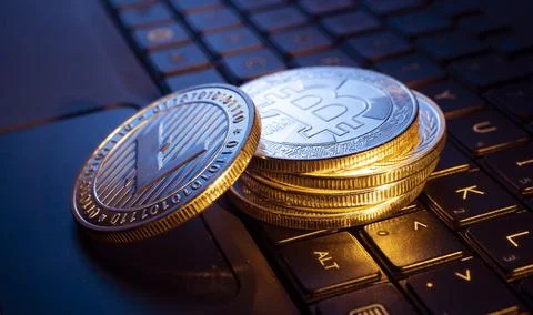 Various type of Cryptocurrency Stock Photos