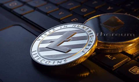 Various type of Cryptocurrency Stock Photos