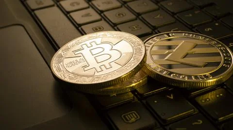 Various type of Cryptocurrency Foto stock