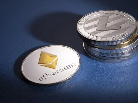 Various type of Cryptocurrency Stock Photos