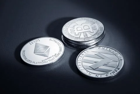 Various type of Cryptocurrency Stock Photos