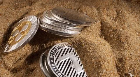 Various type of Cryptocurrency Stock-Fotos