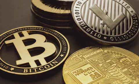 Various type of Cryptocurrency Stock Photos