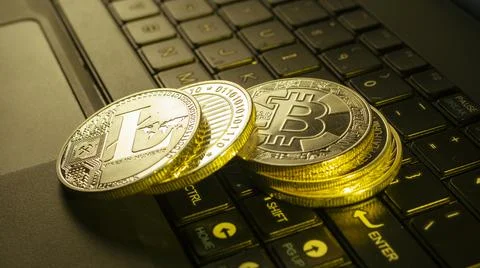 Various type of Cryptocurrency Foto stock