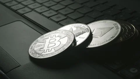Various type of Cryptocurrency Stock Photos