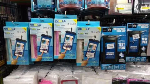 Various type of Handphone accessory Stock Photos