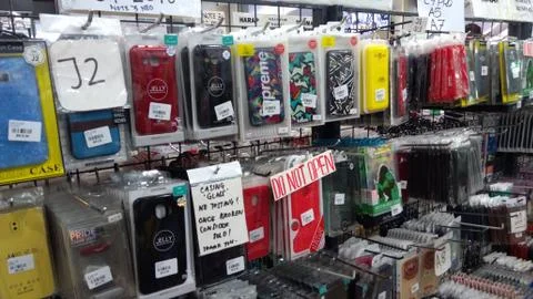 Various type of Handphone accessory Foto stock