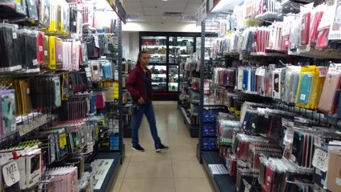 Various type of Handphone accessory Stock Photos