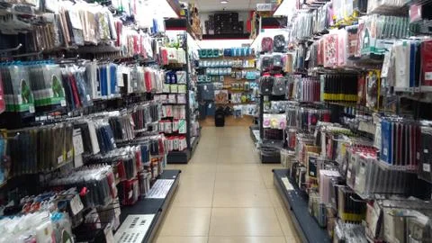 Various type of Handphone accessory Stock Photos