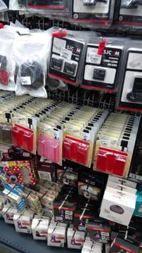 Various type of Handphone accessory Stock Photos