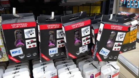 Various type of Handphone accessory Stock Photos