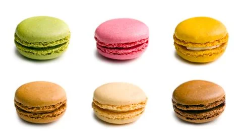 Various type of macaroons Stock Photos