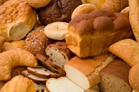 Various types of bread Foto stock