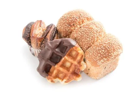 Various types of bread Stock Photos