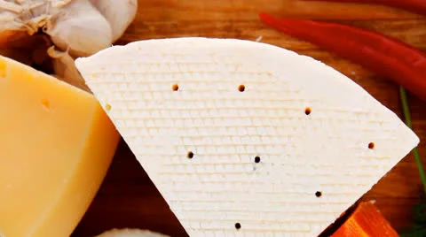 Various types of cheese Vídeos de archivo 24976569