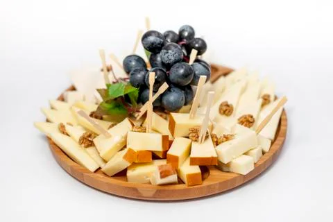 Various types of cheese isolated on white background Foto stock