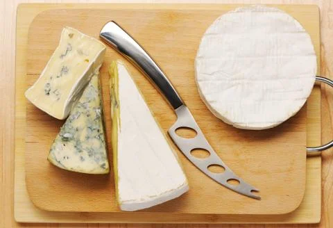 Various types of cheese Stock Photos