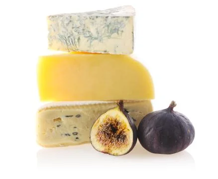 Various types of cheese Foto stock