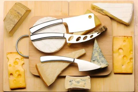 Various types of cheese Foto stock