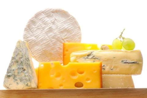 Various types of cheese Stock Photos