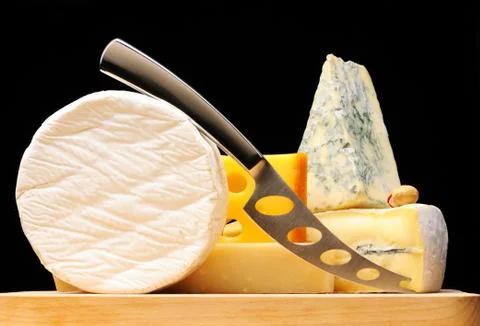 Various types of cheese Stock Photos