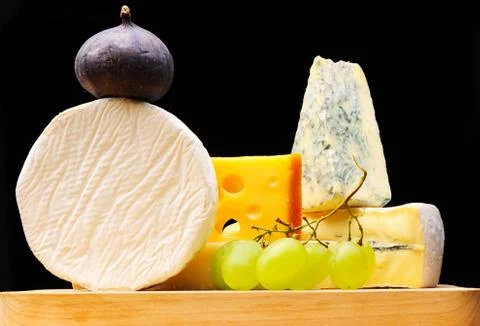 Various types of cheese Stock Photos