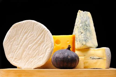 Various types of cheese Stock Photos