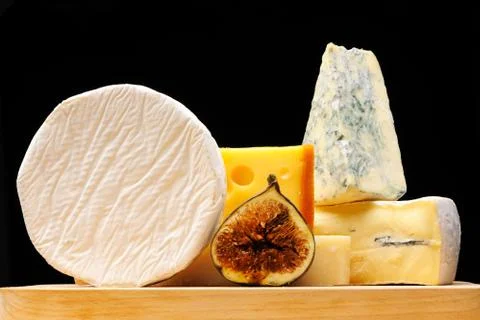 Various types of cheese Stock Photos