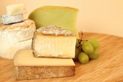 Various types of cheese Stock Photos