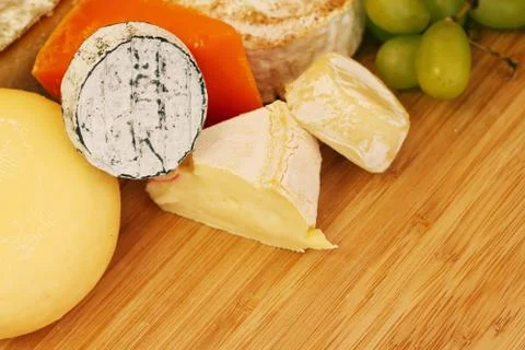 Various types of cheese Stock Photos
