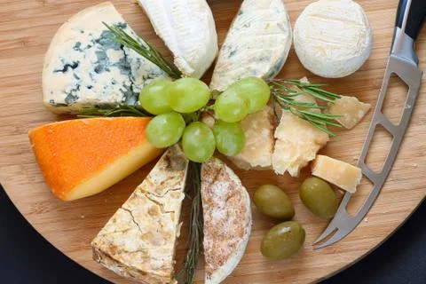 Various types of cheese Stock Photos